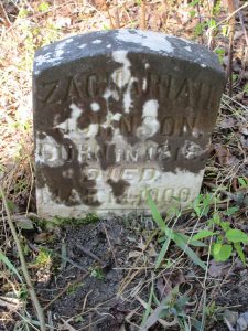 Tombstone for Zachariah Johnson (1818-1900)