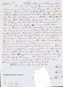 Contract for Hire of Slaves, 1856 (page 1)