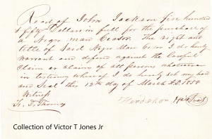 Slave Deed for Ceaser, 1858